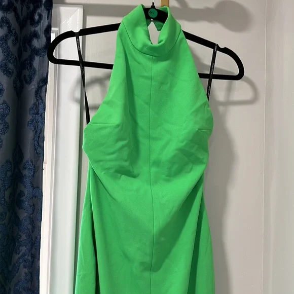 Solace london green halter open back maxi lime green - Picture 3 of 9